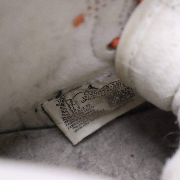 Nike Air Jordan 1 Mid GS Youth Size 1.5Y Orange White Basketball Sneakers - Picture 8 of 8